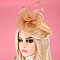 Ladies Sinamay Tilted Fascinator With Flower and Long Feathers