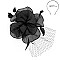 FASHIONABLE DERBY High FLOWER FEATHERS FASCINATOR WITH MESH