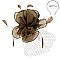 FASHIONABLE DERBY High FLOWER FEATHERS FASCINATOR WITH MESH