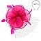 FASHIONABLE DERBY High FLOWER FEATHERS FASCINATOR WITH MESH