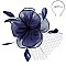 FASHIONABLE DERBY High FLOWER FEATHERS FASCINATOR WITH MESH