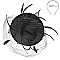 Round Shaped Sinamay RIBBON Fascinator with NET