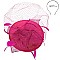 Round Shaped Sinamay RIBBON Fascinator with NET