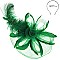 PEACOCK FEATHER AND FLOWER VEIL FASCINATOR