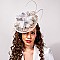 Round Shaped Sinamay Feather Fascinator