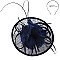 Round Shaped Sinamay Feather Fascinator
