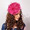 Sinamay Feather And Flower Fascinator