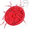 Sinamay Feather And Flower Fascinator