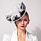 Two-Tone Elegant Folded Sinamay Feather Fascinator