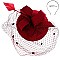 Classy MESH Ribbon and FEATHER Accented CAP Fascinator