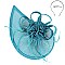 FEATHER FLORAL CRESCENT DESIGN FASCINATOR