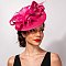 LARGE Loopy Sinamay Fascinator With Feather