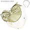 Large Rhinestone Satin Classic  Fascinator W Mesh