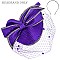 Large Rhinestone Satin Classic  Fascinator W Mesh