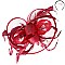 Classy FASCINATOR with Loopy Satin Trim and Feathers