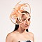 Classy FASCINATOR with Loopy Satin Trim and Feathers