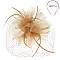 CLASSY VEILED MESH FASCINATOR WITH FEATHERS