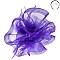 Large Mesh Wavy FASCINATOR with Feathers