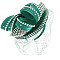 Classy Satin Fascinator with Rhinestone Trimmed Bow