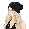 FASHIONABLE BEADED VINE POM POM BEANIE HAT