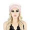 STYLISH RHINESTONE VELVET RUFFLE BEANIE