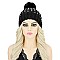 TRENDY POM POM FUR THICK KNIT GEM BEANIE