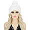 TRENDY POM POM FUR THICK KNIT GEM BEANIE