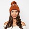 Embellished Diagonal Stripes Beanie