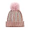Embellished Diagonal Stripes Beanie