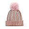 Embellished Diagonal Stripes Beanie