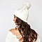 Embellished Diagonal Stripes Beanie