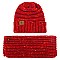 TRENDY SPECKLED BEANIE WITH INFINITY SCARF