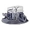 Ladies Organza Hat Medium Brim Two Tone Ruffles Decor