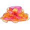 Elegant Medium Two Tone Organza Hat with bow SLHTO2141