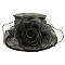 Elegant Medium Brim Ruffle Organza Hat with Floral Center SLHTO2152