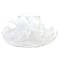 Elegant Large Brim Ruffle Organza Hat with Floral Center SLHTO2155