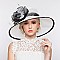 Elegant Organza with Flower Center Med Brim Hat SLHTO2188
