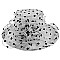 Elegant LARGE BRIM ORGANZA POLKA DOT Derby HAT