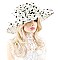 Elegant LARGE BRIM ORGANZA POLKA DOT Derby HAT