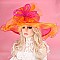 ELEGANT KENTUCKY DERBY ORGANZA FLORAL FLAT TOP HAT