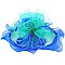 ELEGANT KENTUCKY DERBY ORGANZA FLORAL FLAT TOP HAT