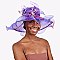 FLORAL PRINT ORGANZA  WIDE BRIM DERBY HAT