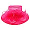 FASHIONABLE KENTUCKY DERBY ORGANZA FLAT TOP HAT