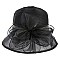 Southern Style Organza CLOCHE HAT with Belt