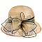 Southern Style Organza CLOCHE HAT with Belt