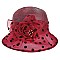 Elegant POLKA DOT Cloche ORANZA HAT WITH ROSE