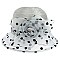 Elegant POLKA DOT Cloche ORANZA HAT WITH ROSE