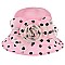 Elegant POLKA DOT Cloche ORANZA HAT WITH ROSE