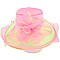 Ladies CONTRAST TRIM ORGANZA HAT