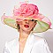 Ladies CONTRAST TRIM ORGANZA HAT